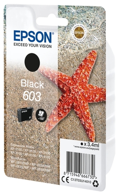 EPSON - Epson C13T03U14020 (603) Siyah Orjinal Kartuş - XP-2100 / XP-2105