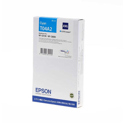 EPSON - Epson C13T04A240 Cyan Original Cartridge - WF-C8190DW / C8190DTWC / C8190DTW