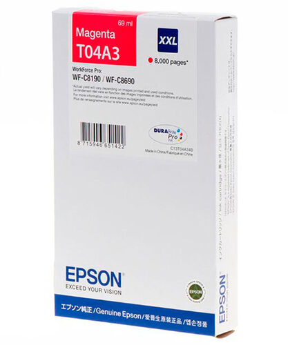 Epson C13T04A340 Magenta Original Cartridge - WF-C8190DW / C8190DTWC / C8190DTW 