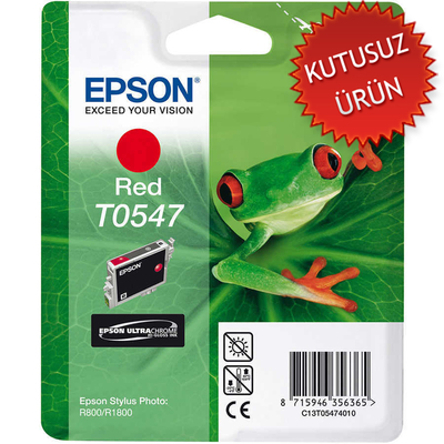 EPSON - Epson C13T05474020 (T0547) Red Original Cartridge - Stylus Photo R800 (Without Box)