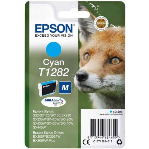 Epson C13T12824020 (T1282) Mavi Orjinal Kartuş - Stylus SX215 - 1