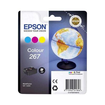 EPSON - Epson C13T26704010 (267) Renkli Orjinal Kartuş - WF-100 (T16066)
