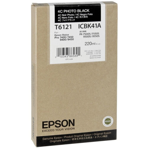 Epson C13T612100 (T6121) Foto Siyah Orjinal Kartuş - Pro 7400 - 1
