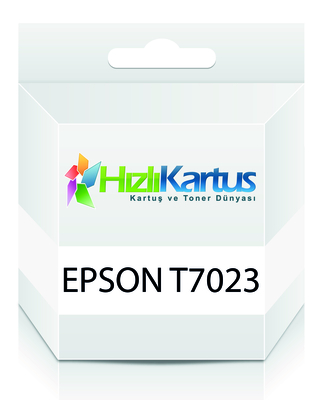 EPSON - Epson C13T70234010 (T7023) Kırmızı XL Muadil Kartuş - WP-4015DN