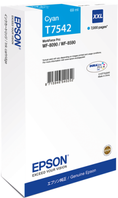 Epson C13T754240 (T7542) Cyan Original Cartridge - WF-8090 / WF-8590 - 2