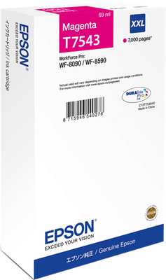 Epson C13T754340 (T7543) Magenta Original Cartridge - WF-8090 / WF-8590 - 1