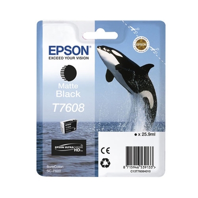EPSON - Epson C13T76084010 (T7608) Mat Siyah Orjinal Kartuş - SureColor SC-P600