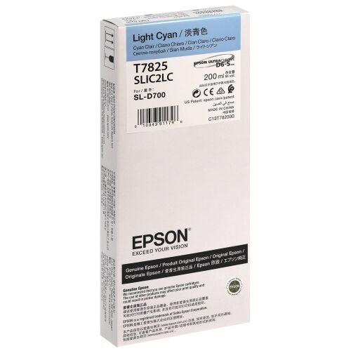 Epson C13T782500 (T7825) Açık Mavi Orjinal Kartuş - SL-D700A - 1
