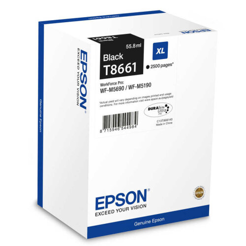Epson C13T866140 (T8661XL) Siyah Orjinal Kartuş Yüksek Kapasite - WF-M5690DWF - 1