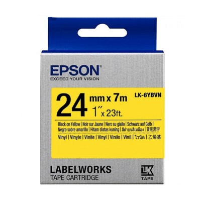 Epson C53S656021 (LK-6YBVN) Sarı Üzerine Siyah Orjinal Etiket Şeridi - LW-600P - EPSON