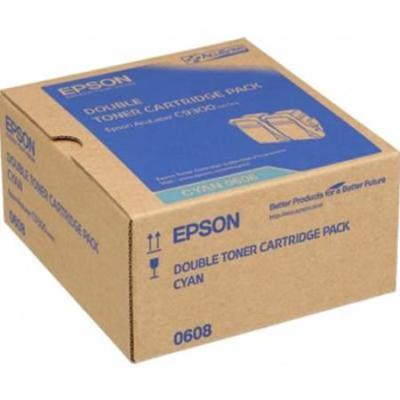 Epson C13S050608 Cyan Original Toner Dual Pack - C9300 - EPSON