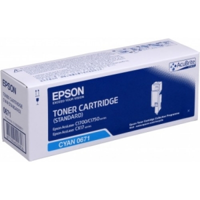 Epson C13S050671 Cyan Original Toner Standard Capacity - CX17 / C1700 - EPSON