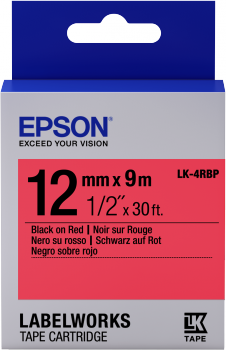 Epson C53S654007 (LK-4RBP) Black On Magenta Original Label Ribbon - LW-400 - EPSON