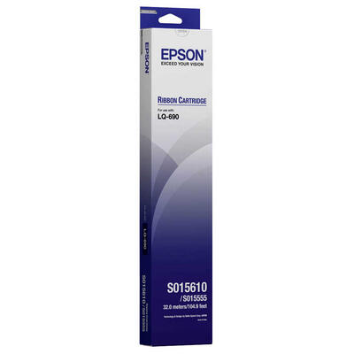 Epson C13S015610 Black Original Ribbon - LQ-690 - EPSON