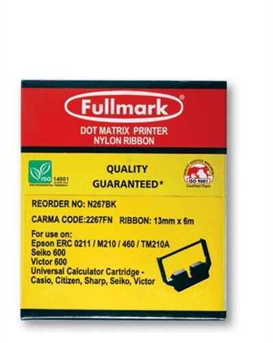Epson N267BK 13mm X 6m Compatible Ribbon - M210 / 0211 - 1
