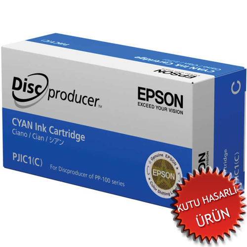 Epson C13S020447 PJIC1(C) Cyan Original Cartridge (Damaged Box) - DiscProducer PP-100 
