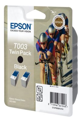 Epson T003 (C13T003012) 2Li Paket Siyah Orjinal Kartuş - Color 900 / 980 - 2