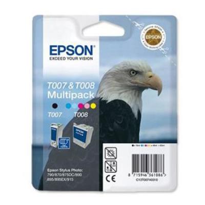 EPSON - Epson C13T00740310 (T007&T008) Multıpack Orjinal Kartuş (T8615)
