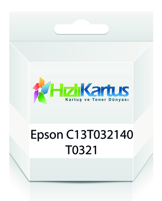 EPSON - Epson C13T032140 (T0321) Siyah Muadil Kartuş - Stylus C70 / C80 (T10732)