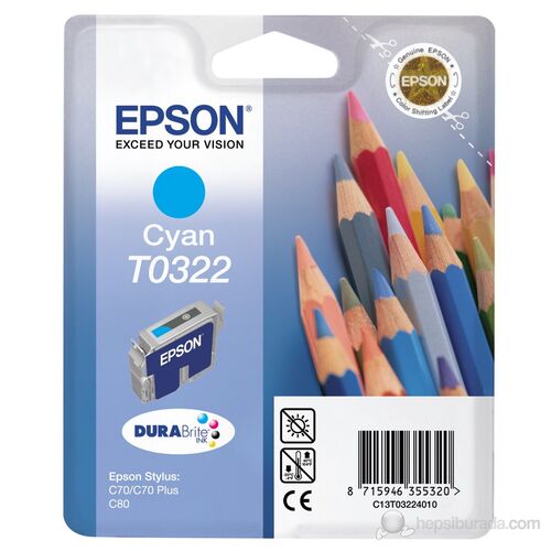 Epson C13T032240 (T0322) Mavi Orjinal Kartuş (T2901)