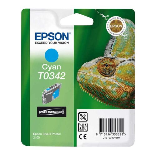 Epson C13T034240 (T0342) Cyan Original Cartridge - Stylus Photo 2100