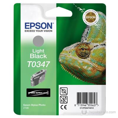 EPSON - Epson C13T034740 (T0347) Lıght Black Original Cartridge - Stylus Photo 2100