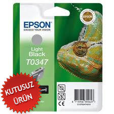 EPSON - Epson C13T034740 (T0347) Light Black Original Cartridge - Stylus Photo 2100 (Without Box)