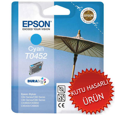 EPSON - Epson C13T04524020 (T0452) Cyan Original Cartridge - Stylus C64 (Damaged Box)