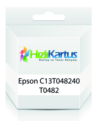 EPSON - Epson C13T04824020 (T0482) Mavi Muadil Kartuş - Stylus Photo R200 (T230)