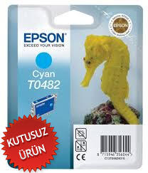 EPSON - Epson C13T04824020 (T0482) Cyan Original Cartridge - Stylus Photo R200 (Without Box)