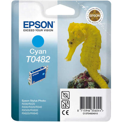 EPSON - Epson C13T04824020 (T0482) Cyan Original Cartridge - Stylus Photo R200 