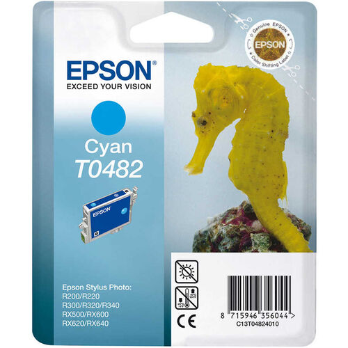 Epson C13T04824020 (T0482) Mavi Orjinal Kartuş - Stylus Photo R200 (T2912)