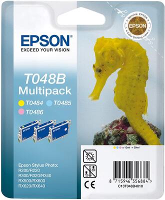 EPSON - Epson C13T048B4020 (T048B) 3lü Paket Orjinal Kartuş - Sarı / Açık Kırmızı-Açık Mavi (T2891)