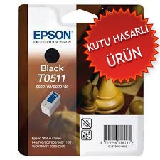 EPSON - Epson C13T051140 (T0511) Siyah Orjinal Kartuş (U) (T1975)