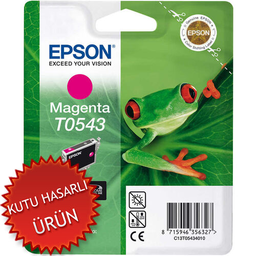 Epson C13T05434020 (T0543) Kırmızı Orjinal Kartuş - Stylus Photo R800 (C) (T15221)