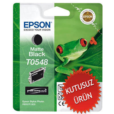 EPSON - Epson C13T05484020 (T0548) Mat Siyah Orjinal Kartuş - Stylus Photo R800 (U) (T10460)