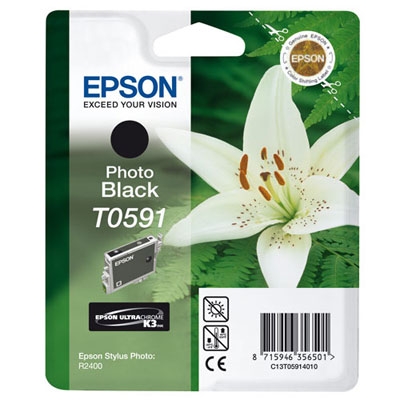 Epson C13T05914020 (T0591) Siyah Orjinal Kartuş - Stylus Photo R2400 (T2991)