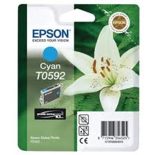 EPSON - Epson C13T05924020 (T0592) Cyan Original Cartridge - Stylus Photo R2400 
