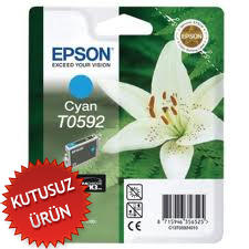 EPSON - Epson C13T05924020 (T0592) Cyan Original Cartridge - Stylus Photo R2400 (Without Box)