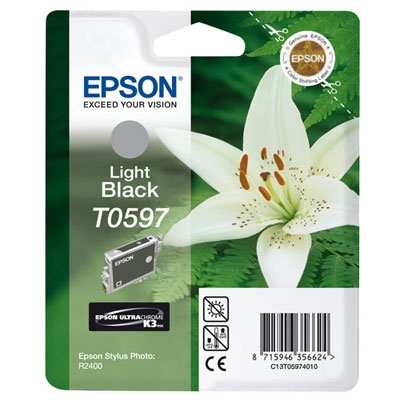 Epson C13T05974020 (T0597) Açık Siyah Orjinal Kartuş - Stylus Photo R2400 (T2974)