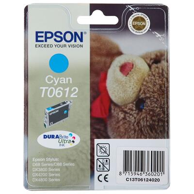 EPSON - Epson C13T06124020 (T0612) Cyan Original Cartridge - DX3800 / DX3850 