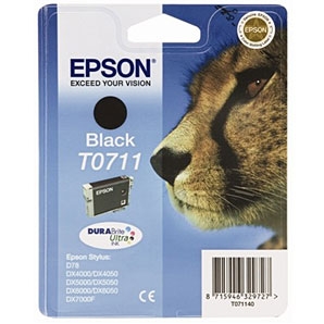 Epson C13T07114021 (T0711) Black Original Cartridge - Stylus SX215 