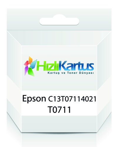 Epson C13T07114021 (T0711) Siyah Muadil Kartuş - Stylus SX215 (T9187)