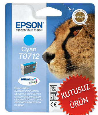 EPSON - Epson C13T07124020 (T0712) Mavi Orjinal Kartuş - Stylus SX215 (U) (T2983)