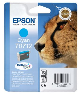 Epson C13T07124020 (T0712) Cyan Color Cartridge - Stylus SX215