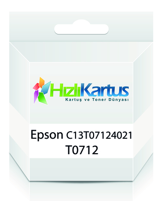 Epson C13T07124020 (T0712) Mavi Muadil Kartuş - Stylus SX215 (T9188) - EPSON