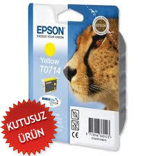 EPSON - Epson C13T07144020 (T0714) Sarı Orjinal Kartuş - Stylus SX215 (U) (T2333)