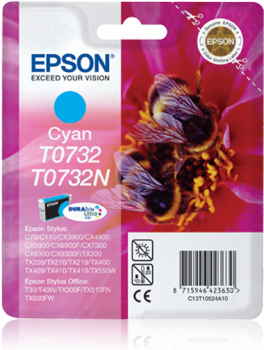 Epson C13T10524A10 (T0732) Cyan Original Cartridge - TX105 / TX110 - EPSON