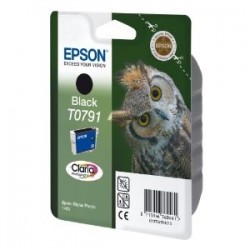 EPSON - Epson C13T07914020 (T0791) Black Original Cartridge - Stylus Photo 1400 