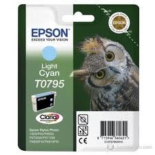 EPSON - Epson C13T07954020 (T0795) Açık Mavi Orjinal Kartuş - Stylus Photo 1400 (T2058)